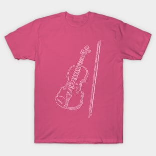 Black and white violin T-Shirt